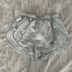 White Nike Dry Fit Athletic Shorts